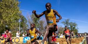 belgrade, serbia march 30 joshua cheptegei of uganda competes in the senior mens final during the world athletics cross country finals championships at the park of friendship on march 30, 2024 in belgrade, serbia photo by maja hitijgetty images
