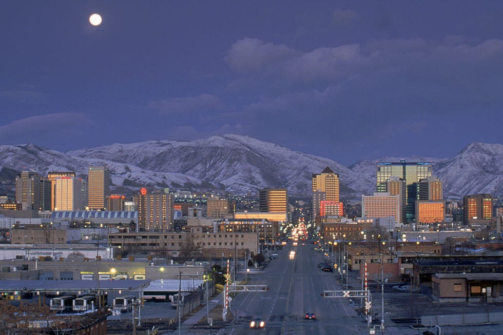 a general view of the salt lake city skyline
