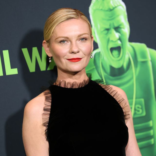 los angeles, california april 02 kirsten dunst attends the los angeles premiere of a24s civil war at the academy museum of motion pictures on april 02, 2024 in los angeles, california photo by monica schippergetty images
