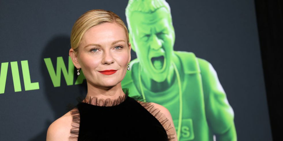 los angeles, california april 02 kirsten dunst attends the los angeles premiere of a24s civil war at the academy museum of motion pictures on april 02, 2024 in los angeles, california photo by monica schippergetty images