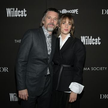 ethan hawke and maya hawke at the new york premiere of wildcat held at angelika film center on april 11, 2024 in new york city photo by kristina bumphreyvariety via getty images