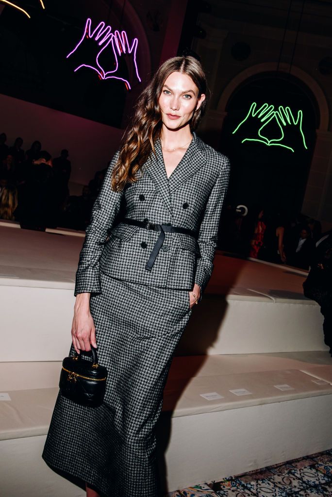 karlie kloss at dior pre fall 2024 show held at the brooklyn museum on april 15, 2024 in new york, new york photo by nina westerveltwwd via getty images