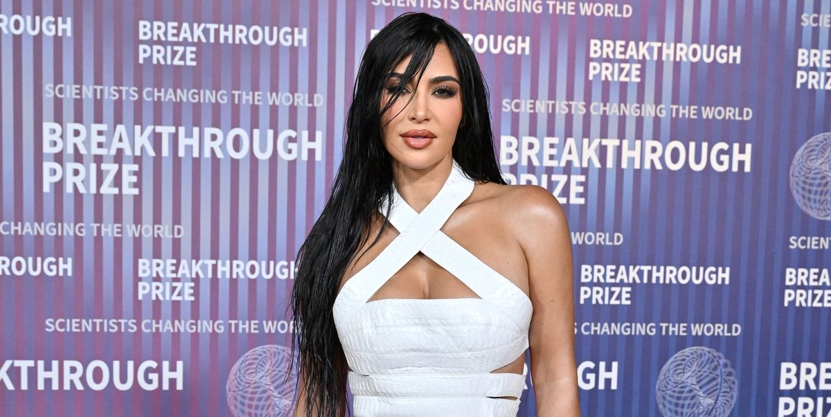 Kim Kardashian’s White Leather Gown Is Full Of Sexy Cutouts