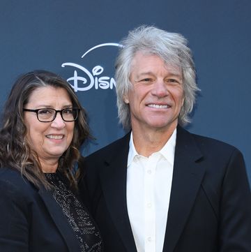 london, england april 17 dorothea hurley and jon bon jovi attend the thank you, goodnight the bon jovi story uk premiere at the odeon luxe west end on april 17, 2024 in london, england photo by karwai tangwireimage