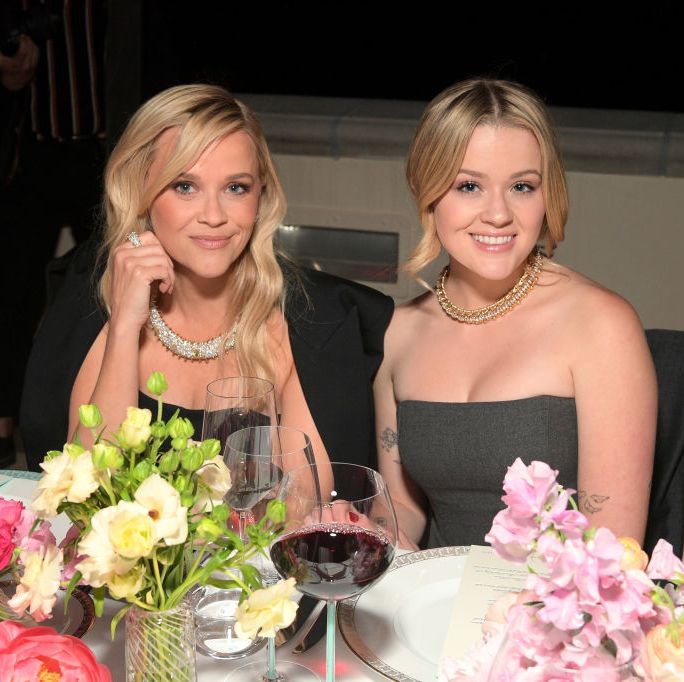 beverly hills, california april 25 l r reese witherspoon and ava phillippe attend the tiffany co celebration of the launch of blue book