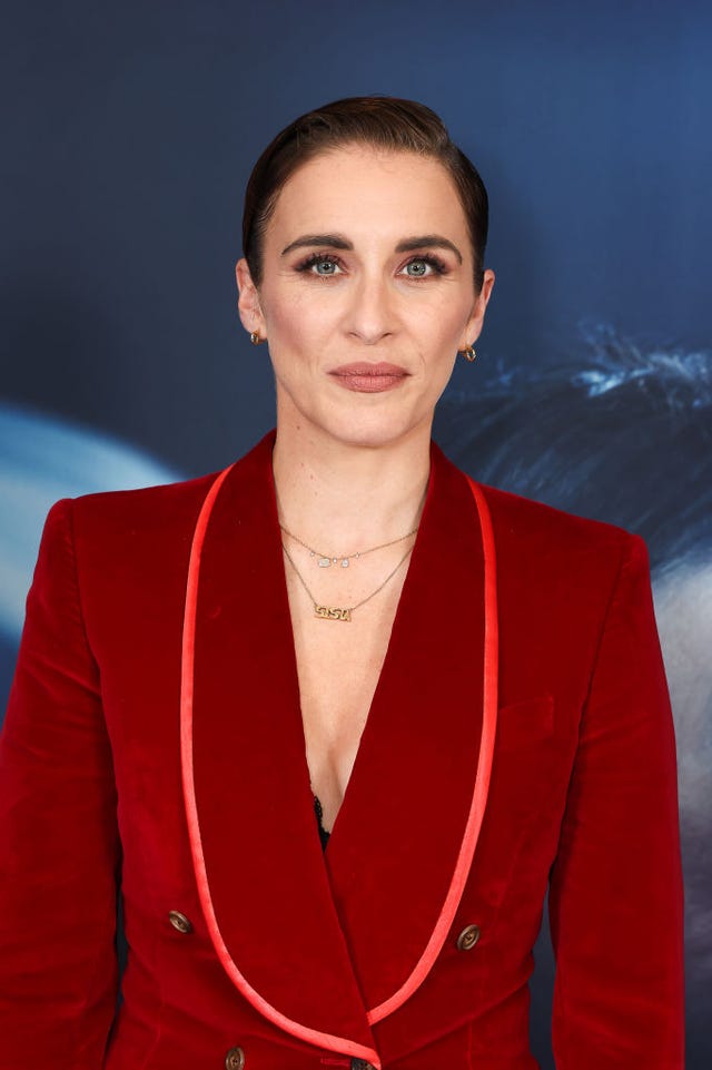 vicky mcclure red suit