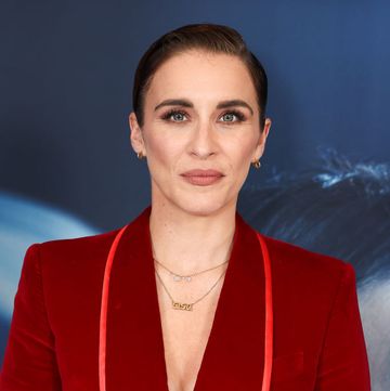 vicky mcclure red suit