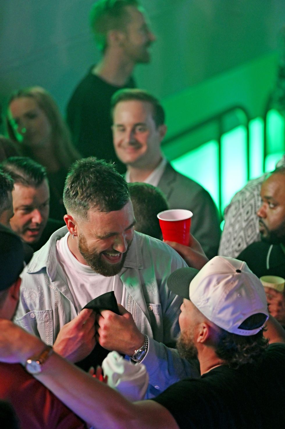 louisville, kentucky may 03 travis kelce attends sports illustrated revel at the races at ice house on may 03, 2024 in louisville, kentucky photo by sarah anne cohengetty images