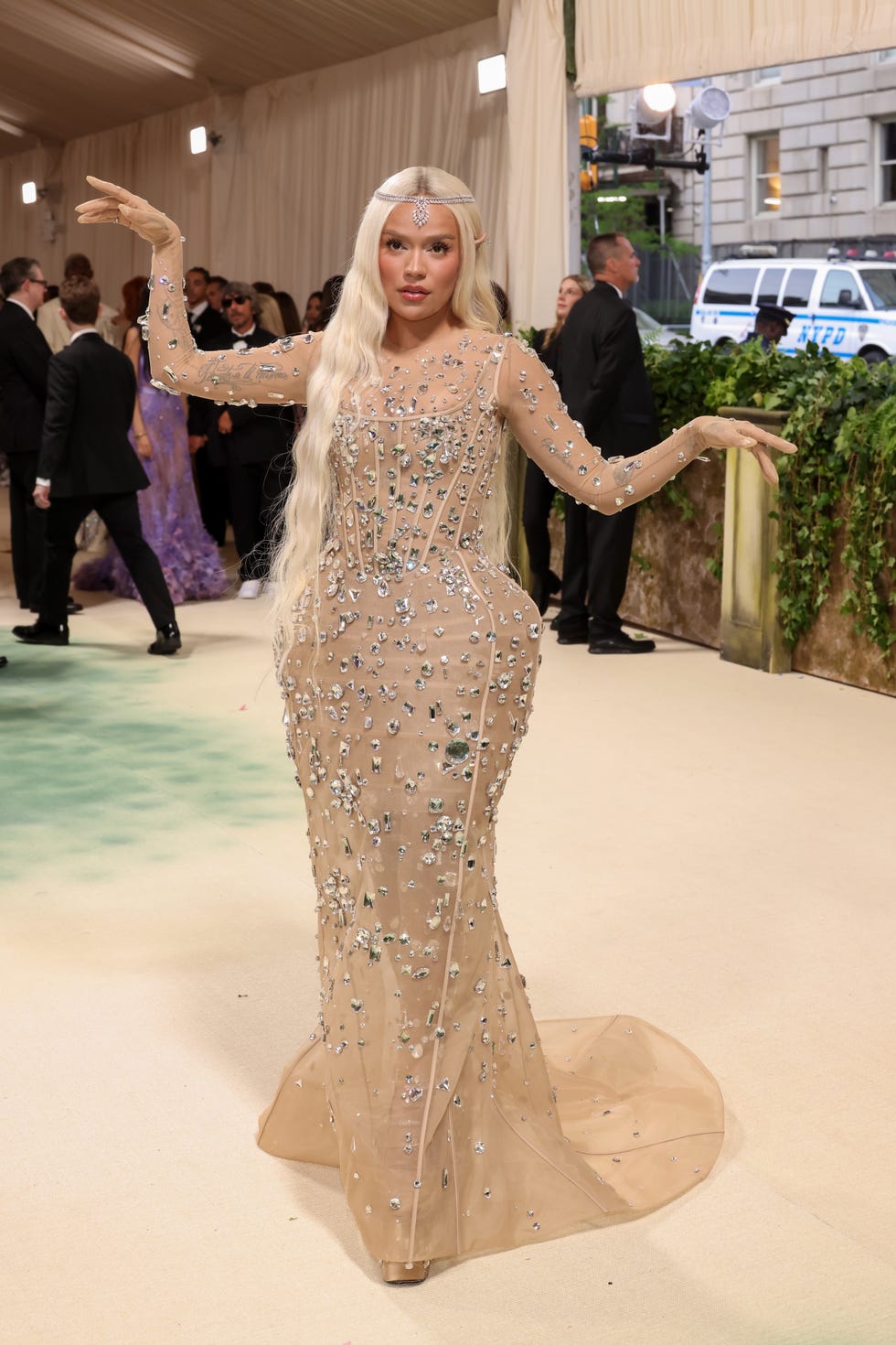 new york, new york may 06 karol g attends the 2024 met gala celebrating sleeping beauties reawakening fashion at the metropolitan museum of art on may 06, 2024 in new york city photo by john shearerwireimage