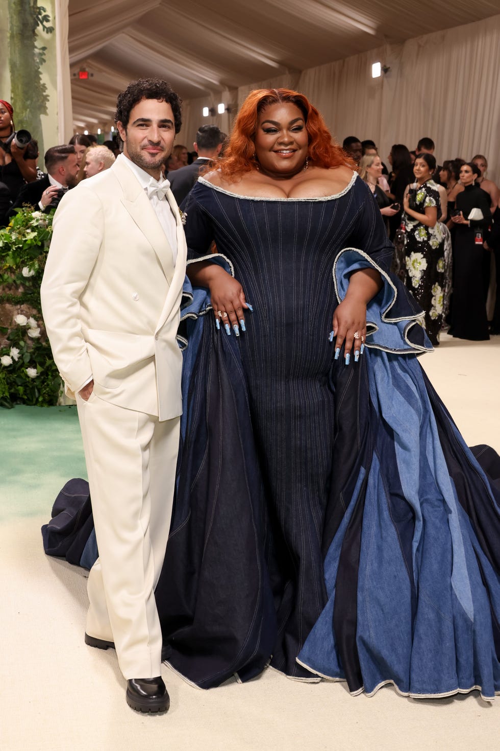 new york, new york may 06 l r zac posen and davine joy randolph attend the 2024 met gala celebrating sleeping beauties reawakening fashion at the metropolitan museum of art on may 06, 2024 in new york city photo by john shearerwireimage