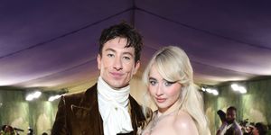 new york, new york may 06 l r barry keoghan and sabrina carpenter attend the 2024 met gala celebrating sleeping beauties reawakening fashion at the metropolitan museum of art on may 06, 2024 in new york city photo by kevin mazurmg24getty images for the met museumvogue