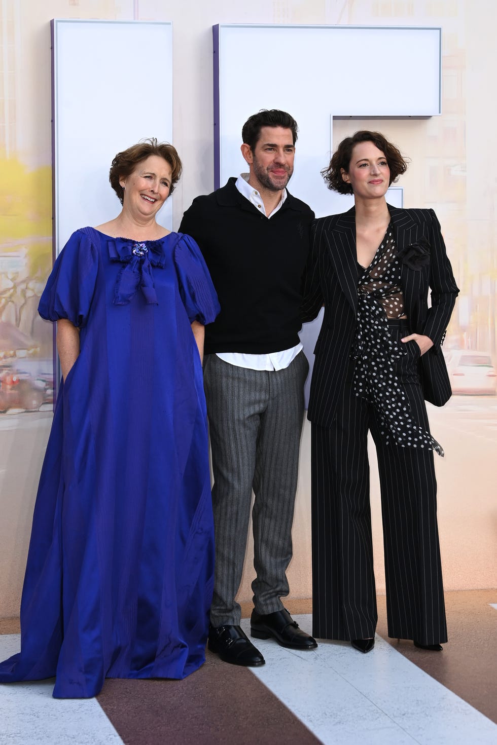 fiona shaw checked suit