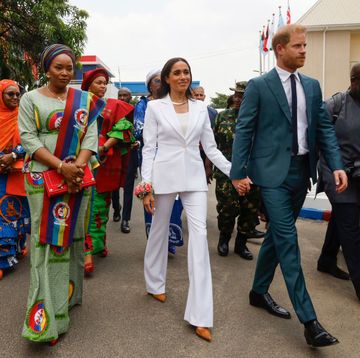 abuja, nigeria may 10 editorial use only prince harry, duke of sussex and meghan, duchess of sussex meet with the chief of defence staff of nigeria at the defence headquarters in abuja on may 10, 2024 in abuja, nigeria photo by andrew esiebogetty images for the archewell foundation