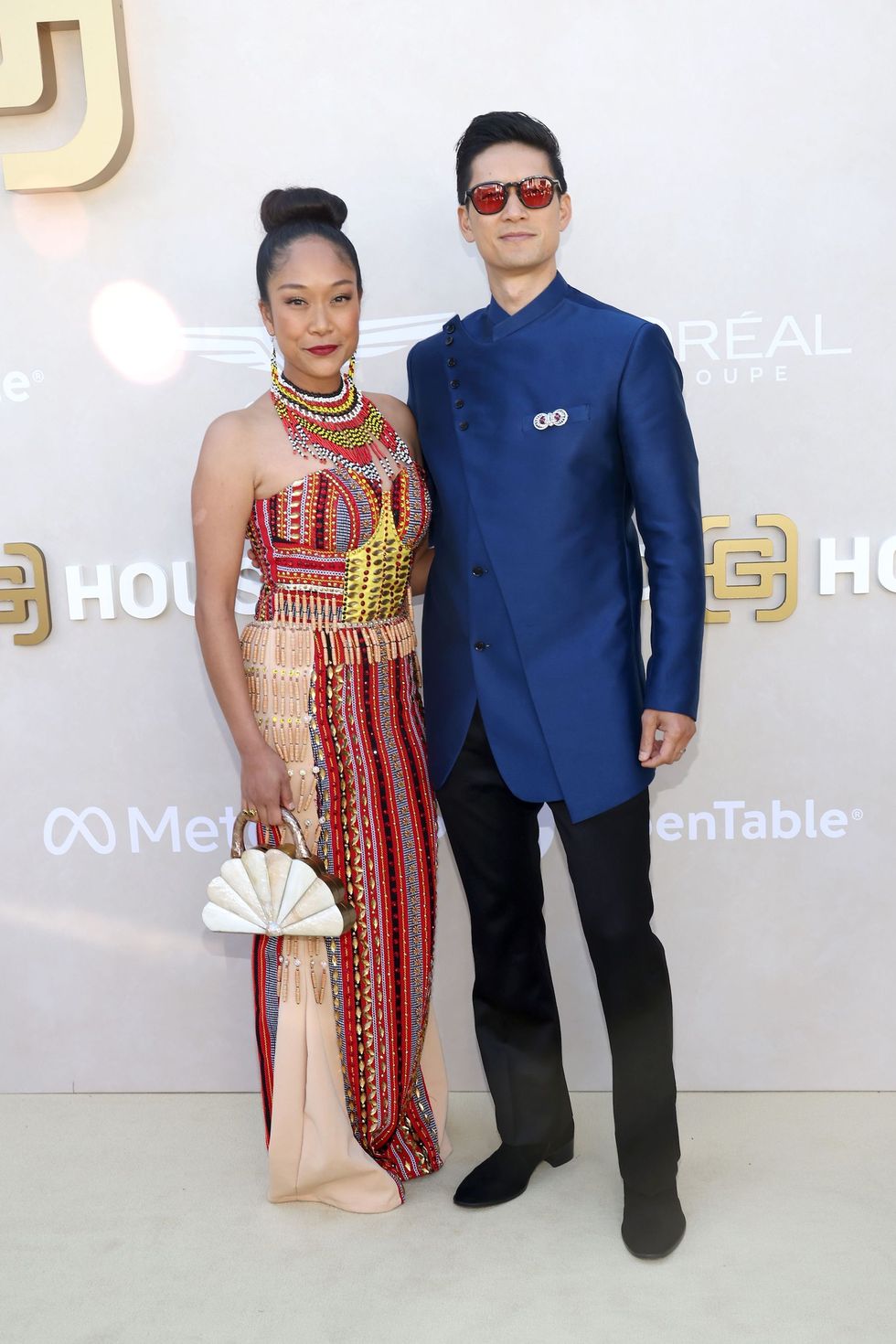 los angeles, california may 11 l r shelby rabara and harry shum jr attend gold gala 2024 at the music center on may 11, 2024 in los angeles, california photo by tommaso boddigetty images for gold house