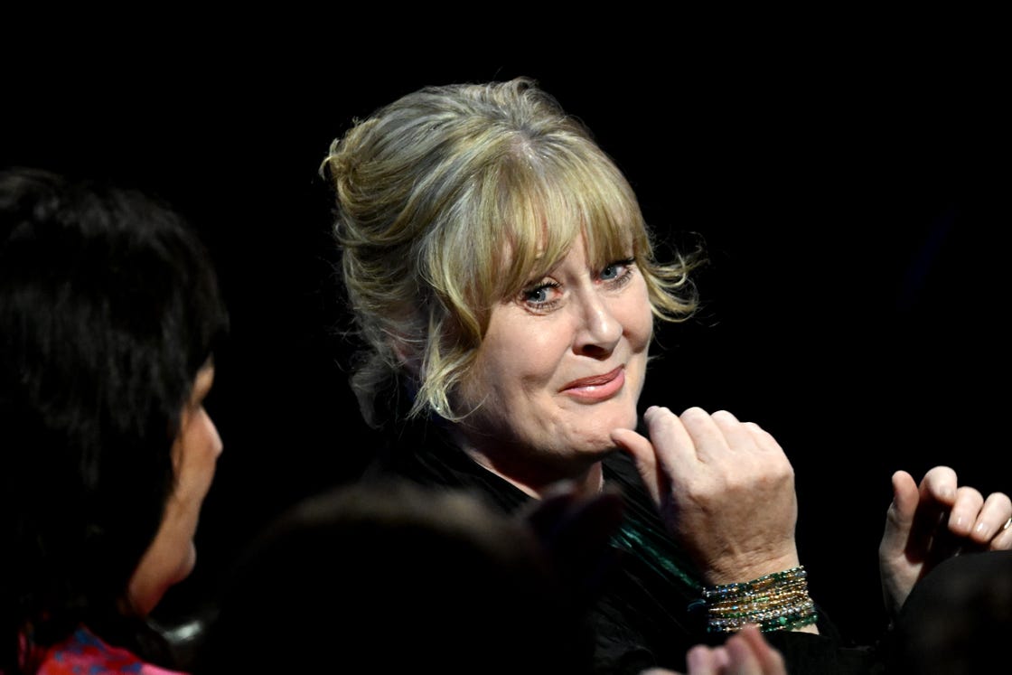 london, england may 12: sarah lancashire during the 2024 bafta television awards with po cruises at the royal festival hall on may 12, 2024 in london, england. (photo by stuart wilson/bafta/getty images for bafta)