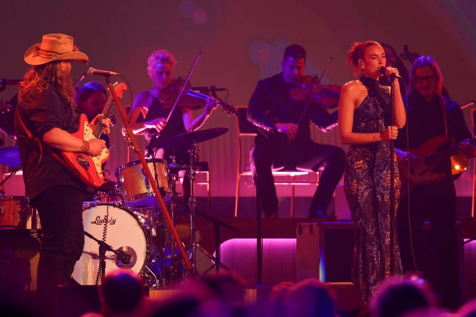 chris stapleton and dua lipa perform onstage at the 59th academy of country music awards from ford center at the star on may 16, 2024 in frisco, texas pH๏τo by gareth pattersonpenske media via getty images