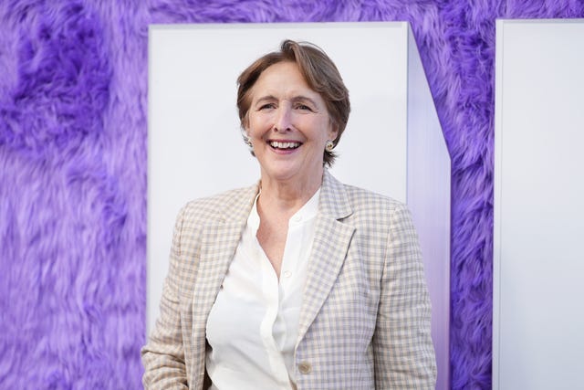 fiona shaw checked suit