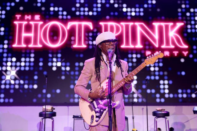 new york, new york may 14 nile rodgers performs onstage during the breast cancer research foundation hot pink party at the glasshouse on may 14, 2024 in new york city photo by dimitrios kambourisgetty images for bcrf