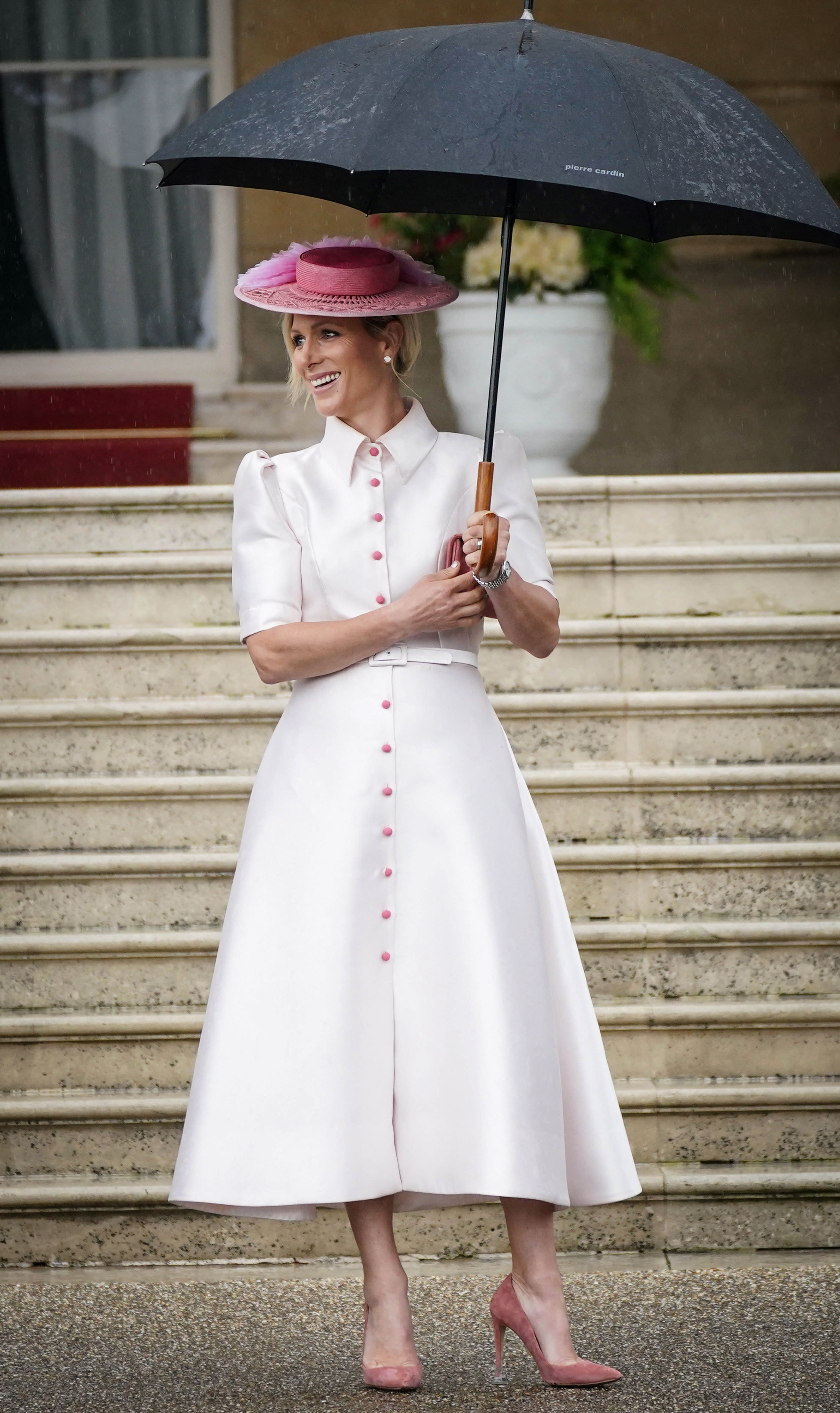 Princesses Beatrice and Eugenie and Zara Tindall Are Pretty in Pink