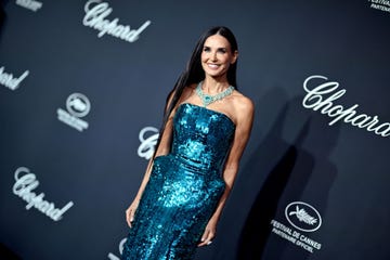 cannes, france may 17 demi moore attends the chopard trophy at the 77th annual cannes film festival at carlton beach on may 17, 2024 in cannes, francephoto by lionel hahngetty images