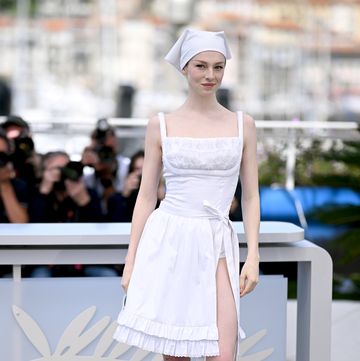 cannes, france may 18 hunter schafer attends the kinds of kindness photocall at the 77th annual cannes film festival at palais des festivals on may 18, 2024 in cannes, france photo by lionel hahngetty images