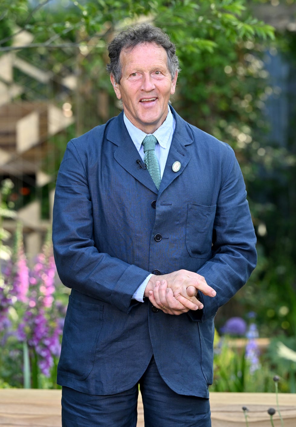 london, england may 20: monty don attends the rhs chelsea flower show at royal hospital chelsea on may 20, 2024 in london, england. all the main garden categories return to the royal hospital chelsea this year. the show gardens along main avenue, sanctuary and feature gardens explore themes through horticulture, while the all about plants area in the floral marquee focuses on planting. this year is billed as the most sustainable to date. (photo by jeff spicer/getty images)