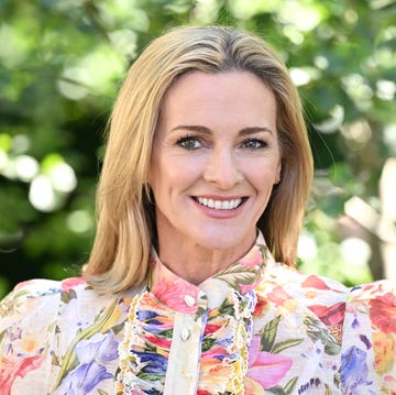 london, england may 20: gabby logan attends the rhs chelsea flower show at royal hospital chelsea on may 20, 2024 in london, england. all the main garden categories return to the royal hospital chelsea this year. the show gardens along main avenue, sanctuary and feature gardens explore themes through horticulture, while the all about plants area in the floral marquee focuses on planting. this year is billed as the most sustainable to date. (photo by jeff spicer/getty images) london, england may 20: gabby logan attends the rhs chelsea flower show at royal hospital chelsea on may 20, 2024 in london, england. all the main garden categories return to the royal hospital chelsea this year. the show gardens along main avenue, sanctuary and feature gardens explore themes through horticulture, while the all about plants area in the floral marquee focuses on planting. this year is billed as the most sustainable to date. (photo by jeff spicer/getty images)