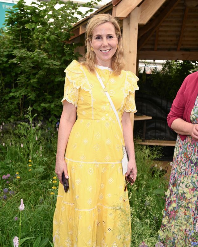 london, england may 20 sally phillips attends the rhs chelsea flower show at royal hospital chelsea on may 20, 2024 in london, england all the main garden categories return to the royal hospital chelsea this year the show gardens along main avenue, sanctuary and feature gardens explore themes through horticulture, while the all about plants area in the floral marquee focuses on planting this year is billed as the most sustainable to date photo by jeff spicergetty images