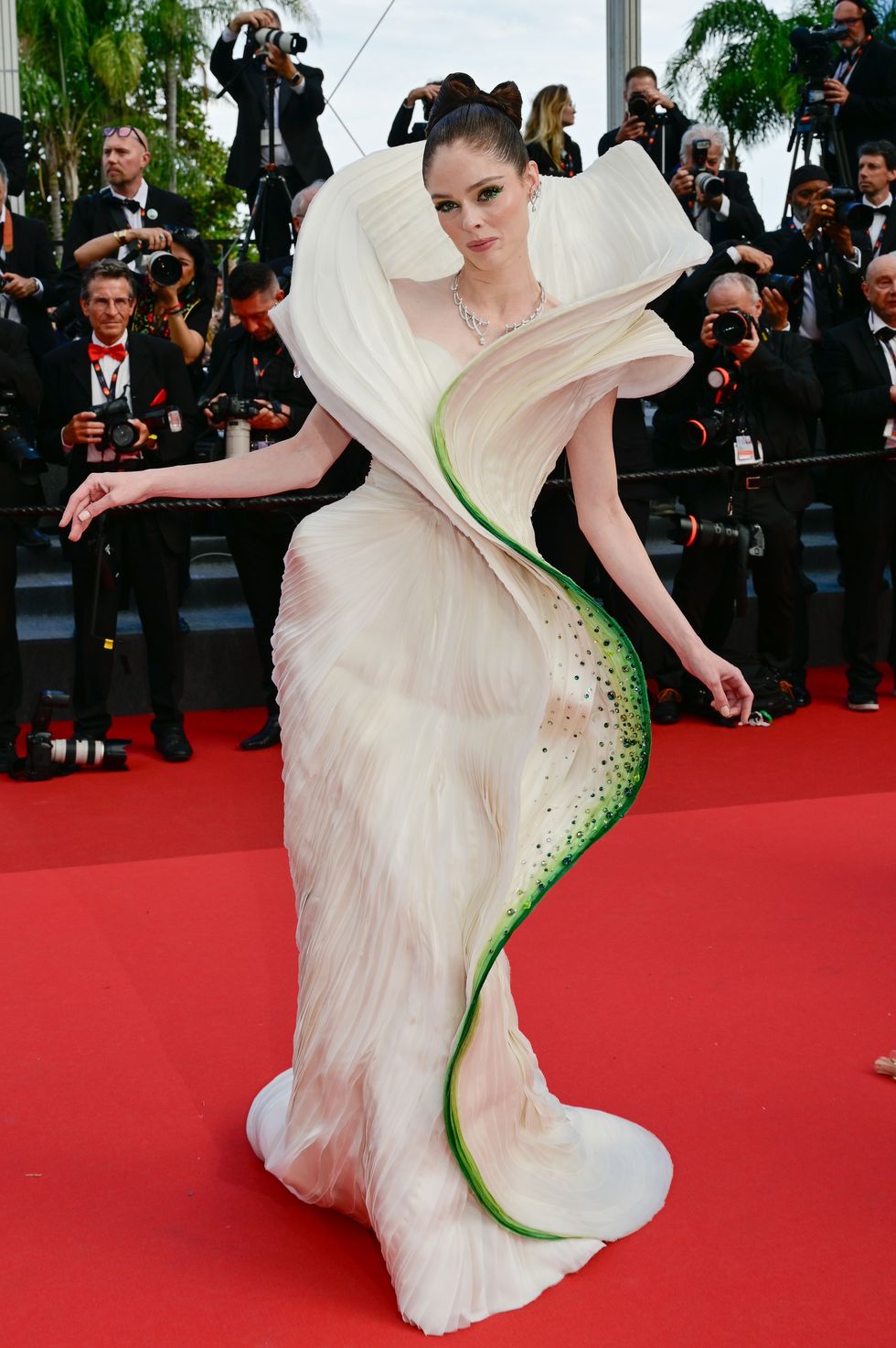 cannes, france may 24 coco rocha attends the la plus precieuse des marchandises the most precious of cargoes red carpet at the 77th annual cannes film festival at palais des festivals on may 24, 2024 in cannes, france photo by stephane cardinale corbiscorbis via getty images