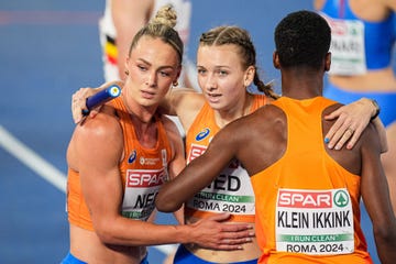 lieke klaver, femke bol, isaya klein ikkink, liemarvin bonevacia 4x400 rome estafette mixed