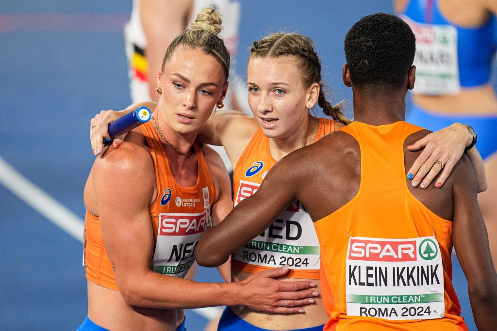 Maureen Koster naar vierde plek 5000 meter, 4×400 mixed estafetteteam naar brons