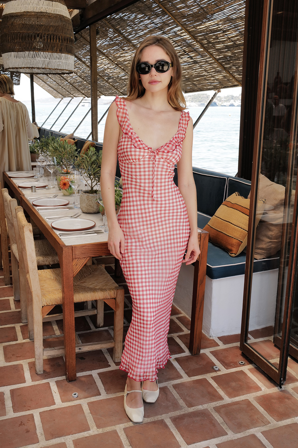 Athene, Griekenland, 7 juni: Gabriella Brooks luncht in Atki Taverna tijdens het openingsfeest van OneOnly Aesthesis op 7 juni 2024 in Athene, Griekenland. (Foto door Darren Gerrish/Getty Images voor OneOnly)