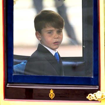 Prince Louis Dances at Trooping the Colour london, england june 15 prince louis of wales during trooping the colour on june 15, 2024 in london, england trooping the colour is a ceremonial parade celebrating the official birthday of the british monarch the event features over 1,400 soldiers and officers, accompanied by 200 horses more than 400 musicians from ten different bands and corps of drums march and perform in perfect harmony photo by karwai tangwireimage