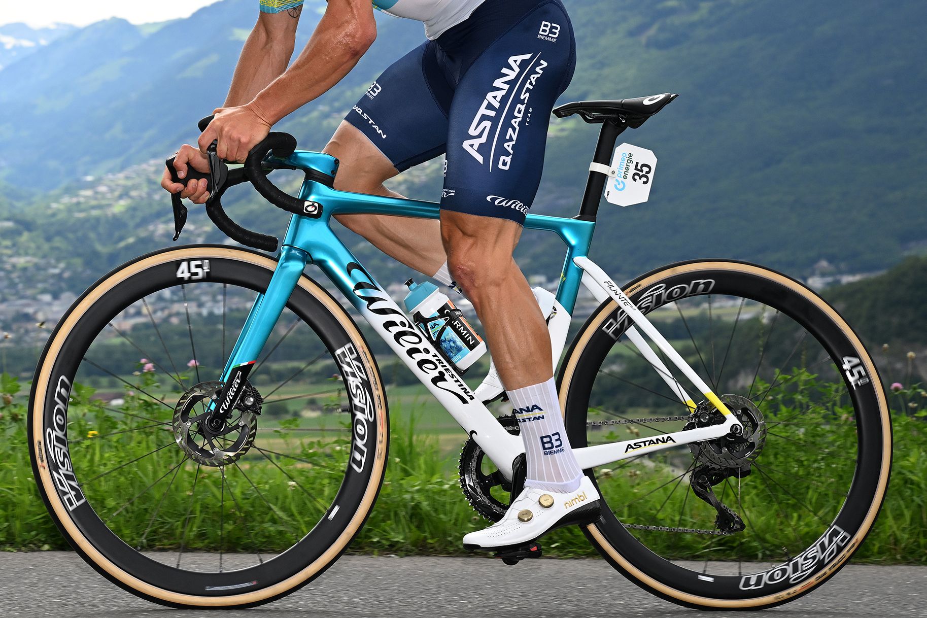 villars sur ollon, switzerland june 16 alexey lutsenko of kazakhstan and astana qazaqstan team sprints during the 87th tour de suisse 2024, stage 8 a 157km individual time trial stage from aigle to villars sur ollon 1249m  uciwt  on june 16, 2024 in villars sur ollon, switzerland photo by tim de waelegetty images