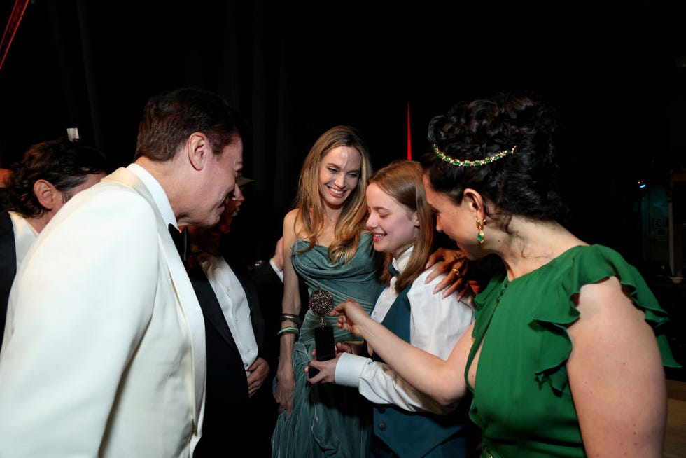 new york, new york june 16 angelina jolie and vivienne jolie attend the 77th annual tony awards at david h koch theater at lincoln center on june 16, 2024 in new york city photo by kevin mazurgetty images for tony awards productions
