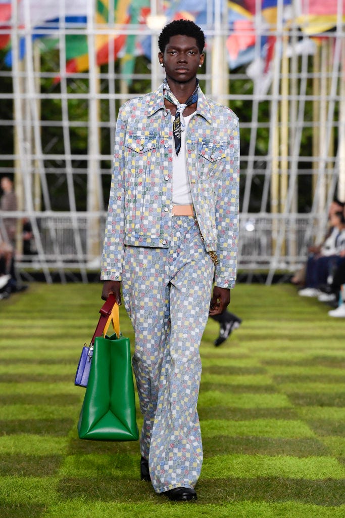 paris, france june 18: a model walks the runway during the louis vuitton ready to wear spring/summer 2025 fashion show as part of the paris men fashion week on june 18, 2023 in paris, france. (photo by victor virgile/gamma rapho via getty images)