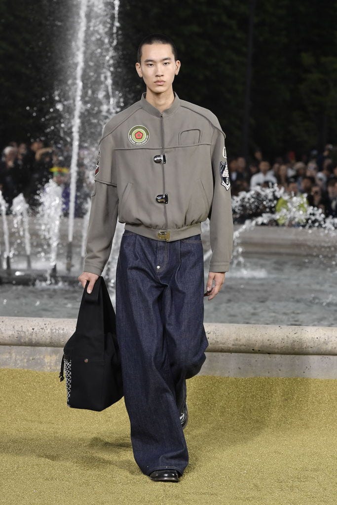 paris, france june 19: a model walks the runway during the kenzo ready to wear spring/summer 2025 fashion show as part of the paris men fashion week on june 19, 2024 in paris, france. (photo by victor virgile/gamma rapho via getty images)