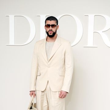 paris, france june 21 editorial use only for non editorial use please seek approval from fashion house bad bunny attends the dior homme menswear springsummer 2025 show as part of paris fashion week on june 21, 2024 in paris, france photo by francois durandgetty images