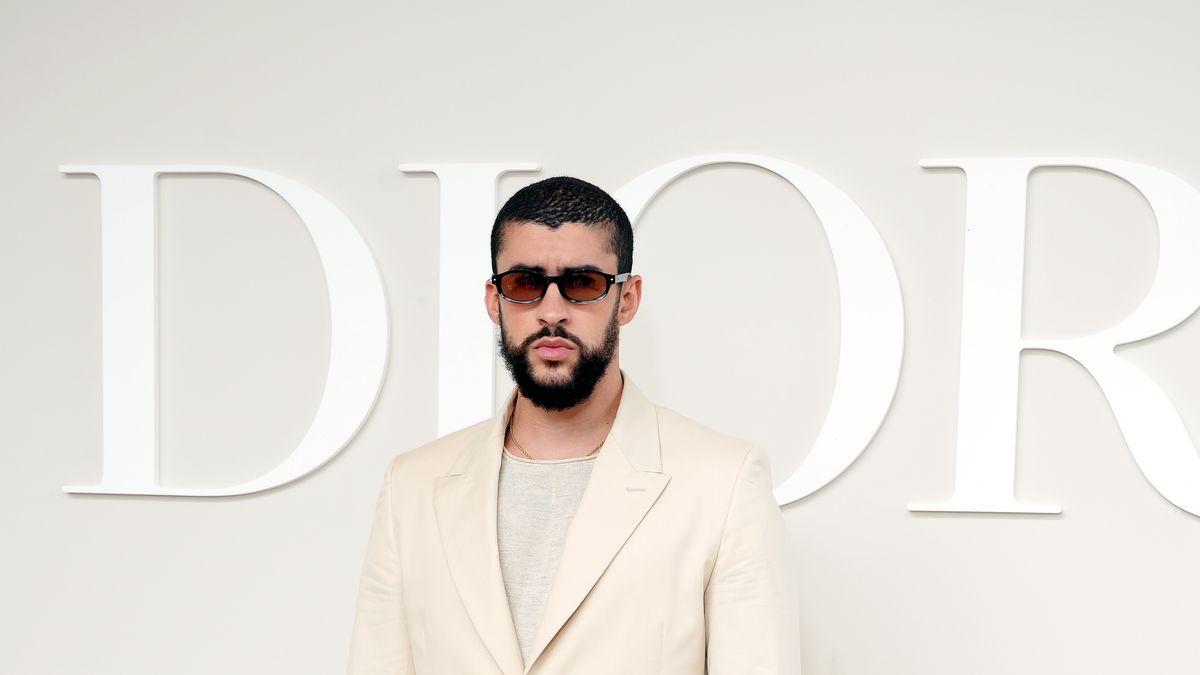 Bad Bunny Goes Minimalist in a Monochromatic Dior Suit