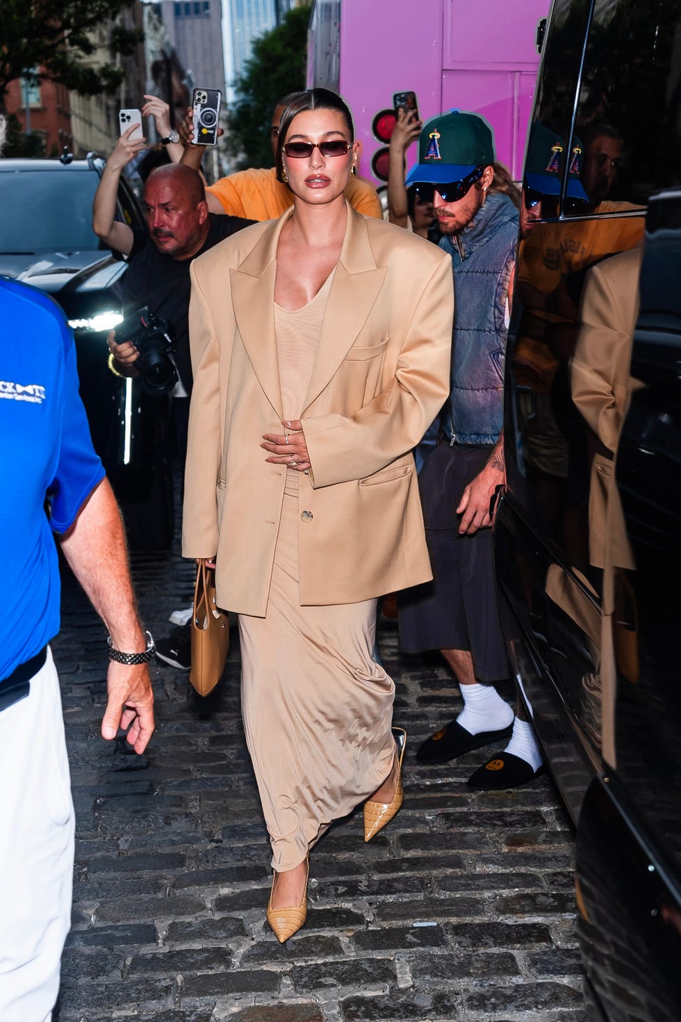 hailey bieber three maternity looks new york