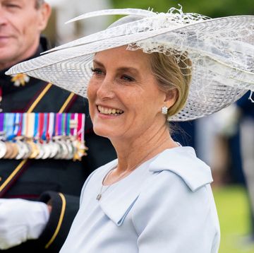 britains sophie, duchess of edinburgh meets guests during a garden party at the palace of holyroodhouse in edinburgh, on july 2, 2024 the king and queen are in scotland for royal week where they will undertake a range of engagements photo by jane barlow pool afp photo by jane barlowpoolafp via getty images