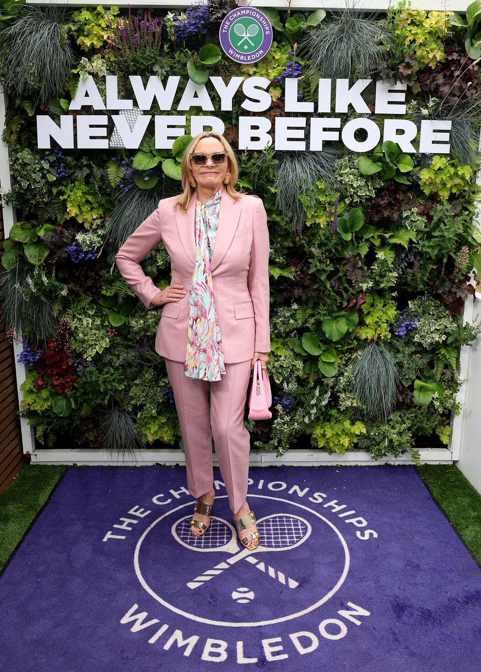 wimbledon, england july 03 kim cattrall attends the championships, wimbledon 2024 on july 03, 2024 in wimbledon, england photo by tom dulatgetty images for aeltc