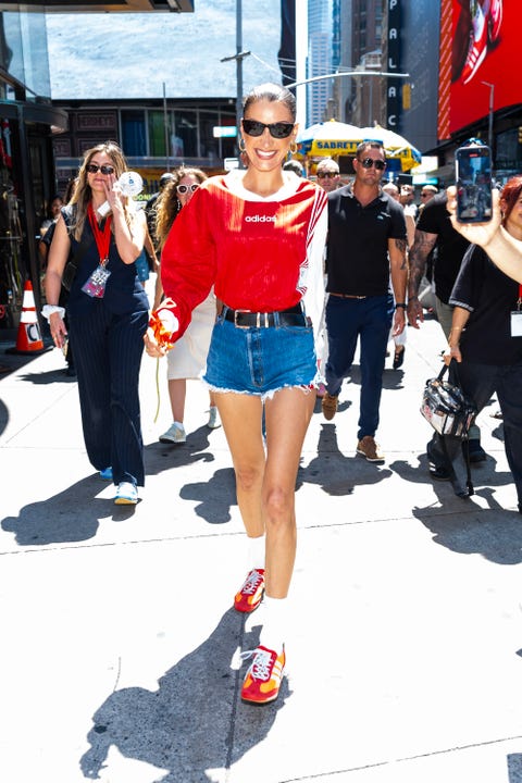 new york, new york july 11 bella hadid is seen in midtown on july 11, 2024 in new york city photo by gothamgc images