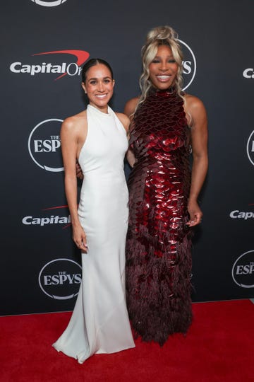 hollywood, california july 11: (exclusive coverage) (l r) meghan, duchess of sussex and serena williams attend the 2024 espy awards at dolby theatre on july 11, 2024 in hollywood, california. (photo by kevin mazur/getty images for w+p)