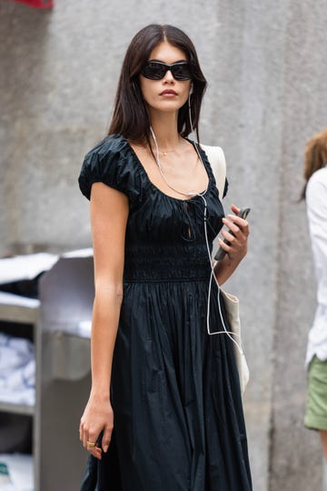 new york, new york july 12 kaia gerber is seen in soho on july 12, 2024 in new york city photo by gothamgc images