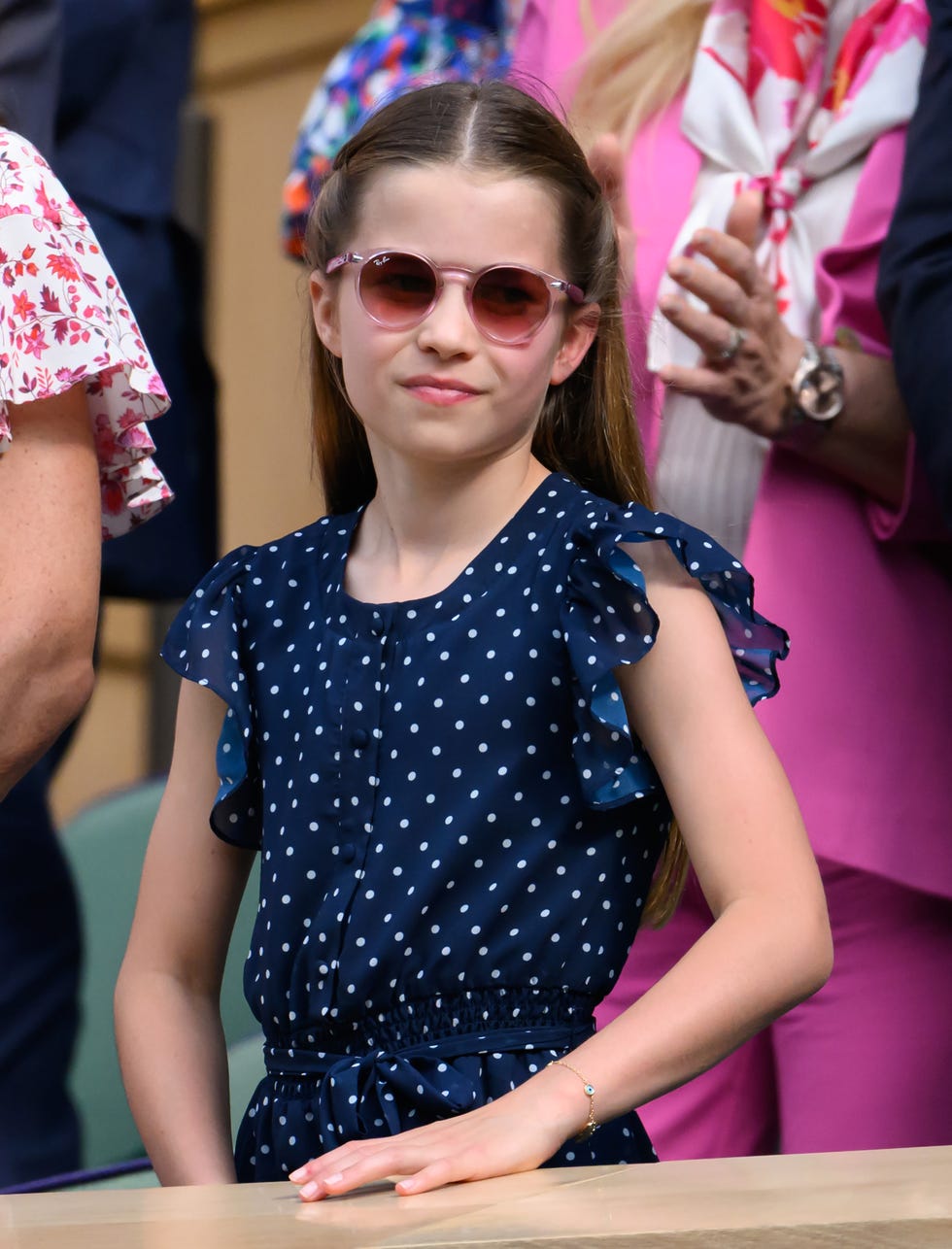 london, england july 14: princess charlotte of wales court side of centre court during the mens final on day fourteen of the wimbledon tennis championships at the all england lawn tennis and croquet club on july 14, 2024 in london, england. (photo by karwai tang/wireimage)