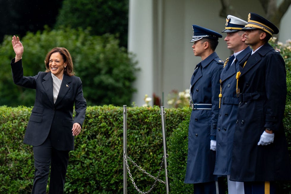 washington, dc july 22 us vice president kamala harris arrives for an ncaa championship teams celebration on the south lawn of the white house on july 22, 2024 in washington, dc us president joe biden abandoned his campaign for a second term after weeks of pressure from fellow democrats to withdraw and just months ahead of the november election, throwing his support behind harris photo by andrew harnikgetty images