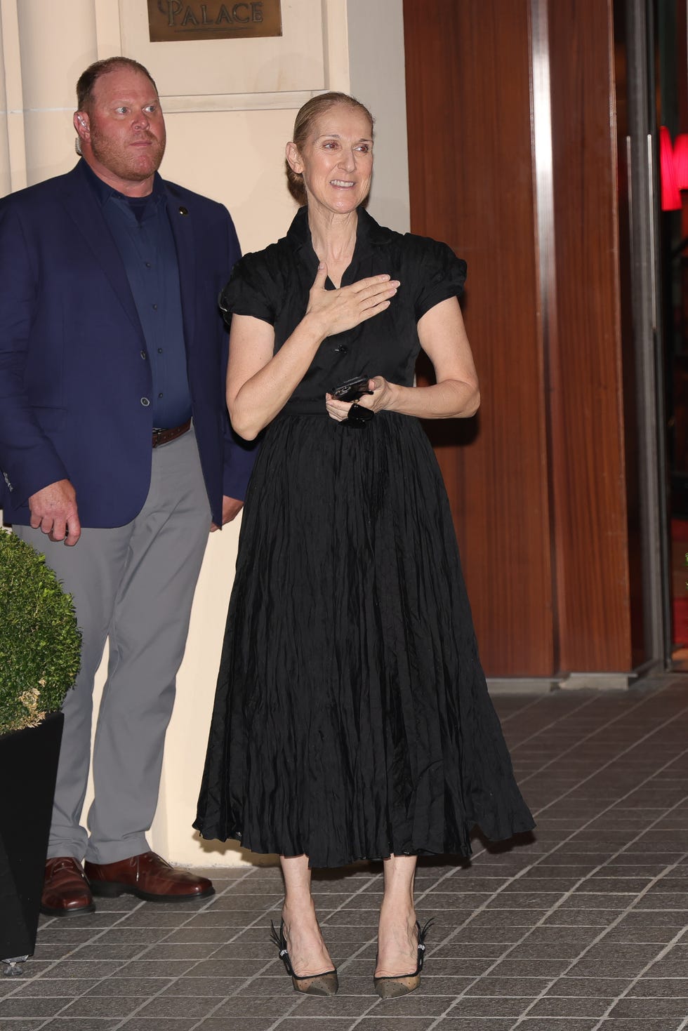 Paris, France, July 24 Celine Dion is pictured returning to her hotel on July 24, 2024. Photo by megagc images