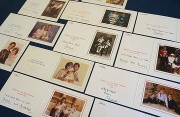 a series of handwritten letters and cards sent by diana, princess of wales, to housekeeper violet collison, which are going up for sale at sworders fine art auctioneers in stansted mountfitchet, essex, on july 30, alongside christmas cards from diana and invitations to her wedding in 1981 and her 1997 funeral violet, who was affectionately known as collie, was housekeeper at park house on the sandringham estate during dianas childhood, and remained close to the spencer family until her death in 2013 picture date thursday july 25, 2024 photo by joe giddenspa images via getty images