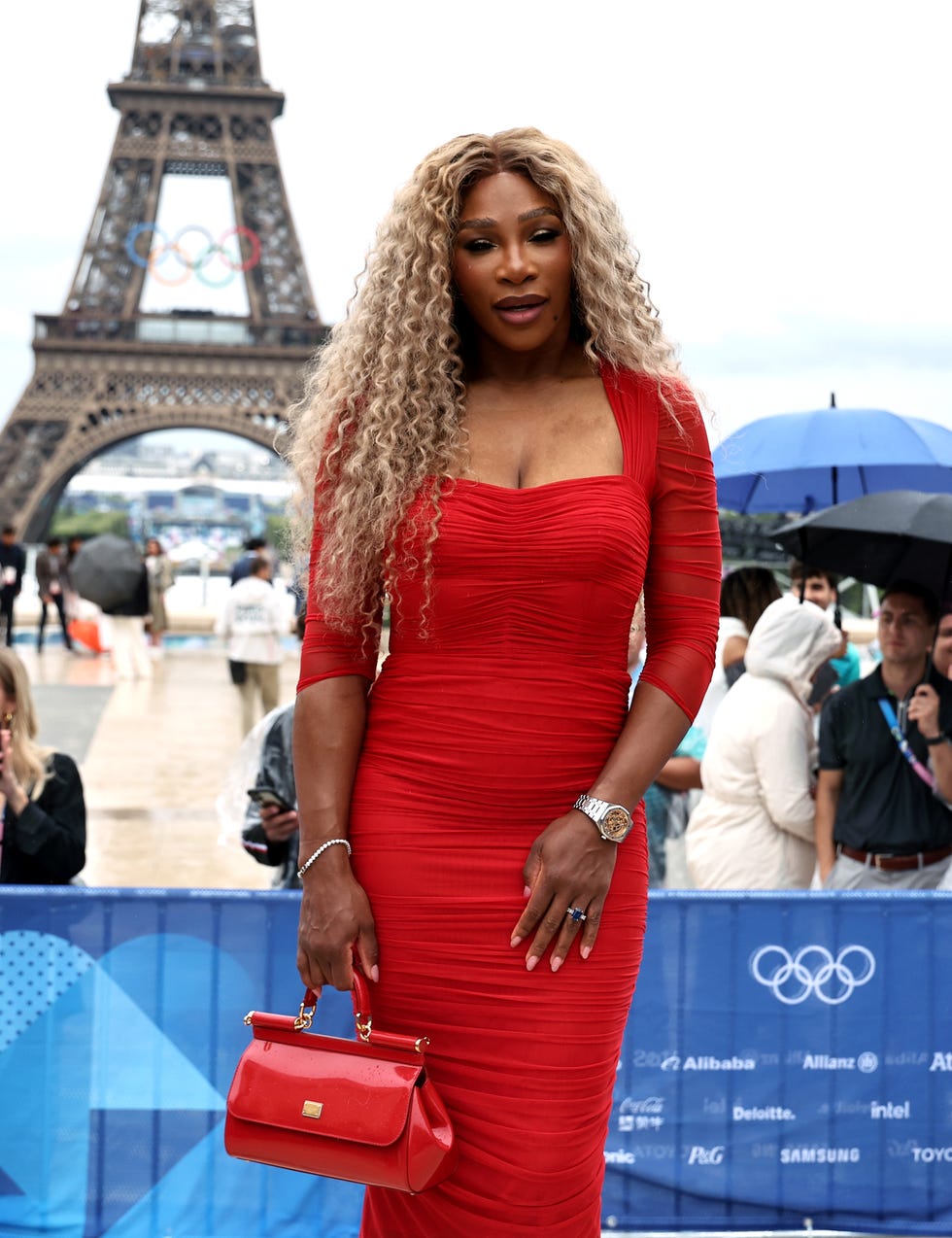 Serena Williams Looks Utterly Exquisite in a Ruched Red Dress at the  Olympics